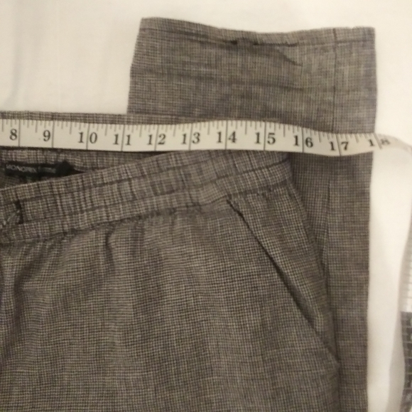 Linen-cotton mix, elastic-waist band casual pants - Picture 8 of 8